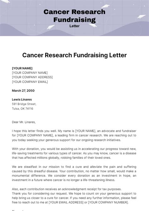 sample donation request letter for cancer patient|Planning a Fundraiser for a Cancer Patient .